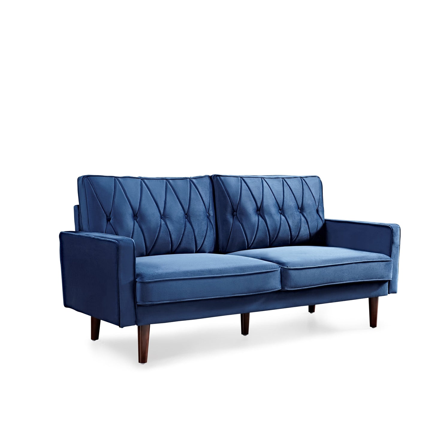 Divano Feemster 69.3 con schienale imbottito in velluto largo