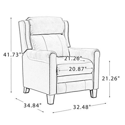 Set di 2 poltrone reclinabili manuali Felisa 32.48 Wide in vera pelle