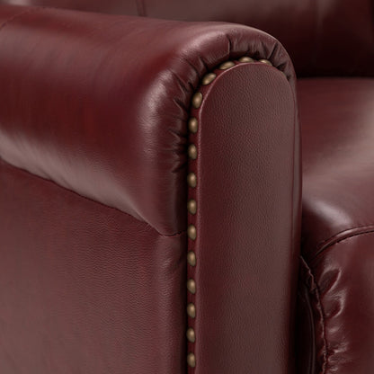 Poltrona reclinabile manuale Felisa 32.48 Wide in vera pelle