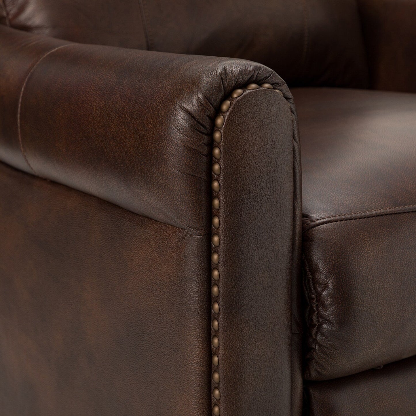 Poltrona reclinabile manuale Felisa 32.48 Wide in vera pelle