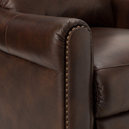 Poltrona reclinabile manuale Felisa 32.48 Wide in vera pelle