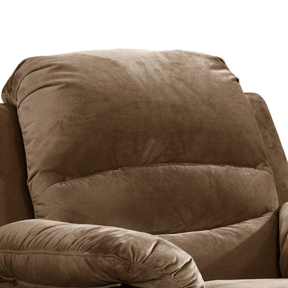 Poltrona reclinabile elettrica massaggiante in tessuto marrone Copper Grove Roseway