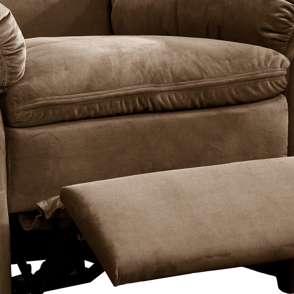 Poltrona reclinabile elettrica massaggiante in tessuto marrone Copper Grove Roseway