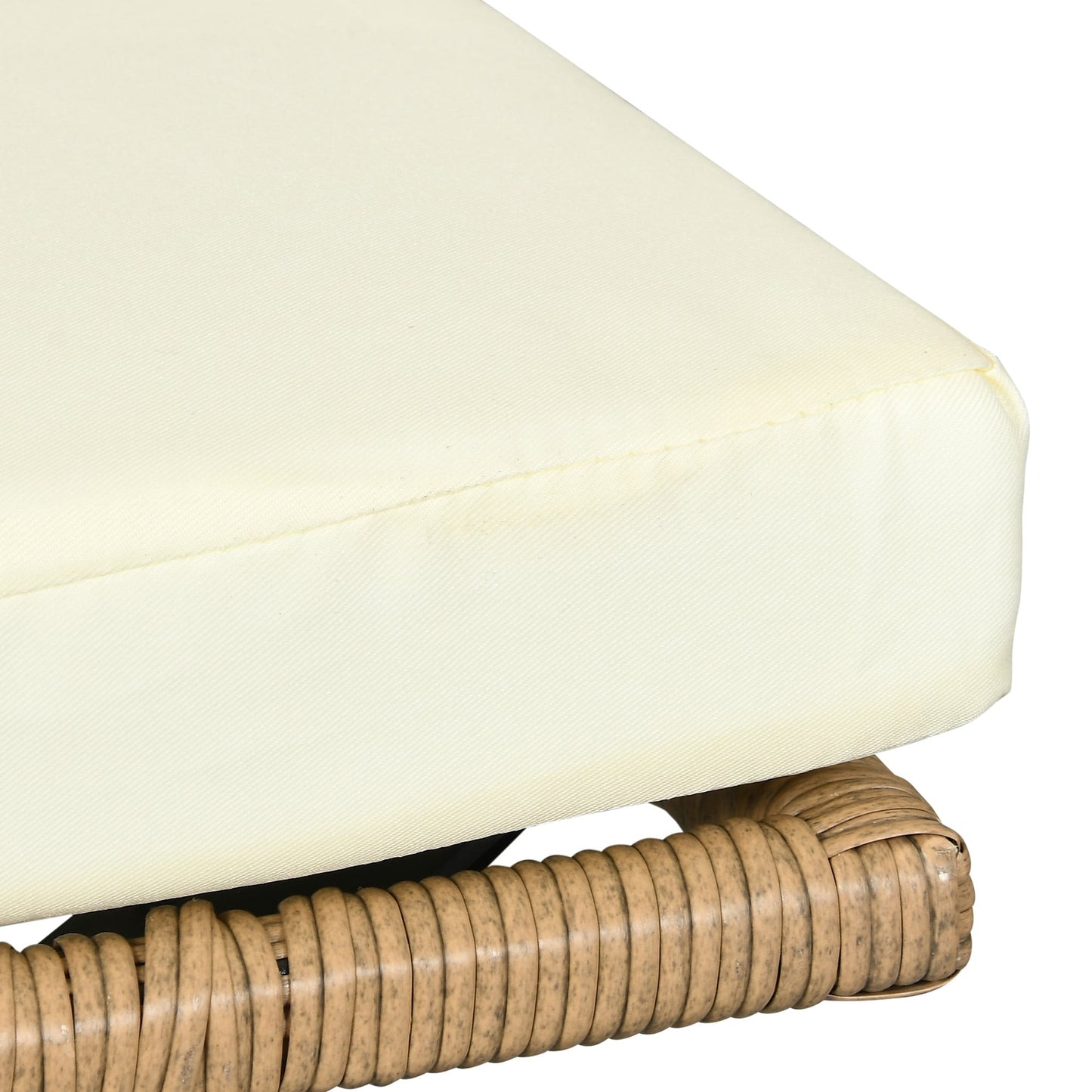 Set da conversazione per patio esterno Moasis da 4 pezzi, divano componibile in vimini, divano a L con tavolino da caffè