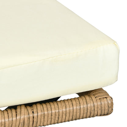 Set da conversazione per patio esterno Moasis da 4 pezzi, divano componibile in vimini, divano a L con tavolino da caffè