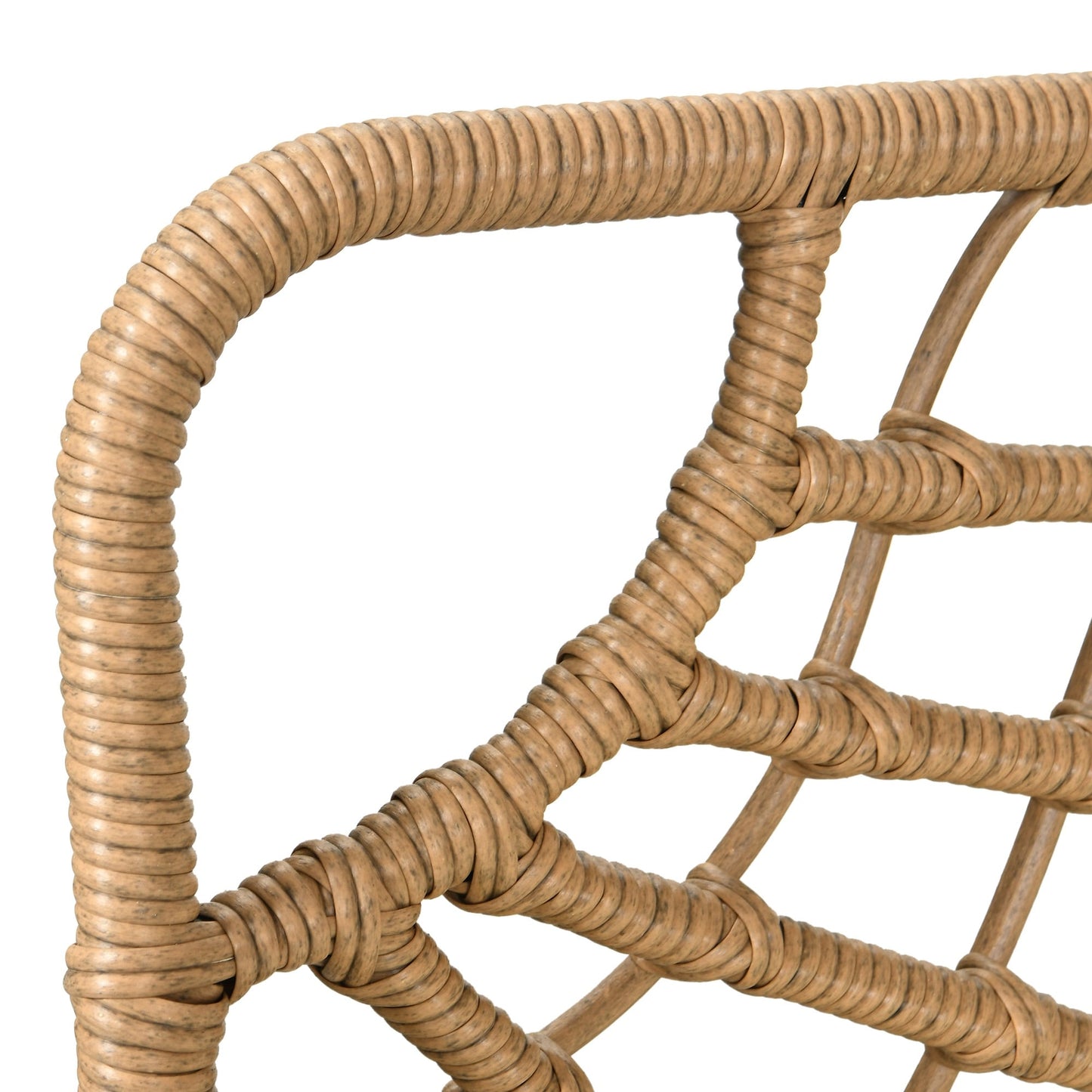 Set da conversazione per patio esterno Moasis da 4 pezzi, divano componibile in vimini, divano a L con tavolino da caffè