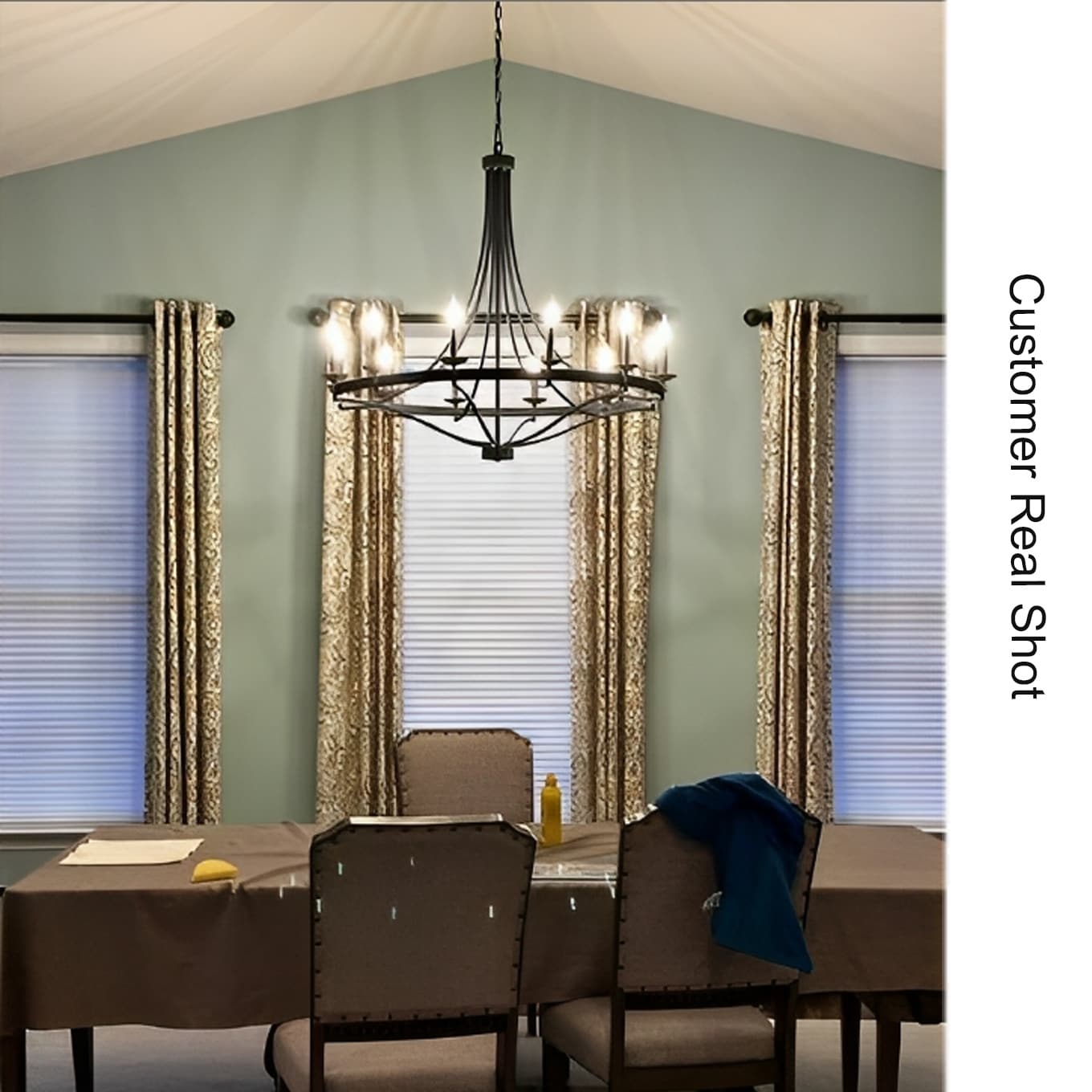 Lampadario Fidenza a 12 luci in stile Impero moderno in stile fattoria con UL - D40'' * H135''