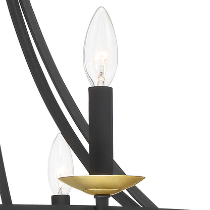 Lampadario Fidenza a 12 luci in stile Impero moderno in stile fattoria con UL - D40'' * H135''