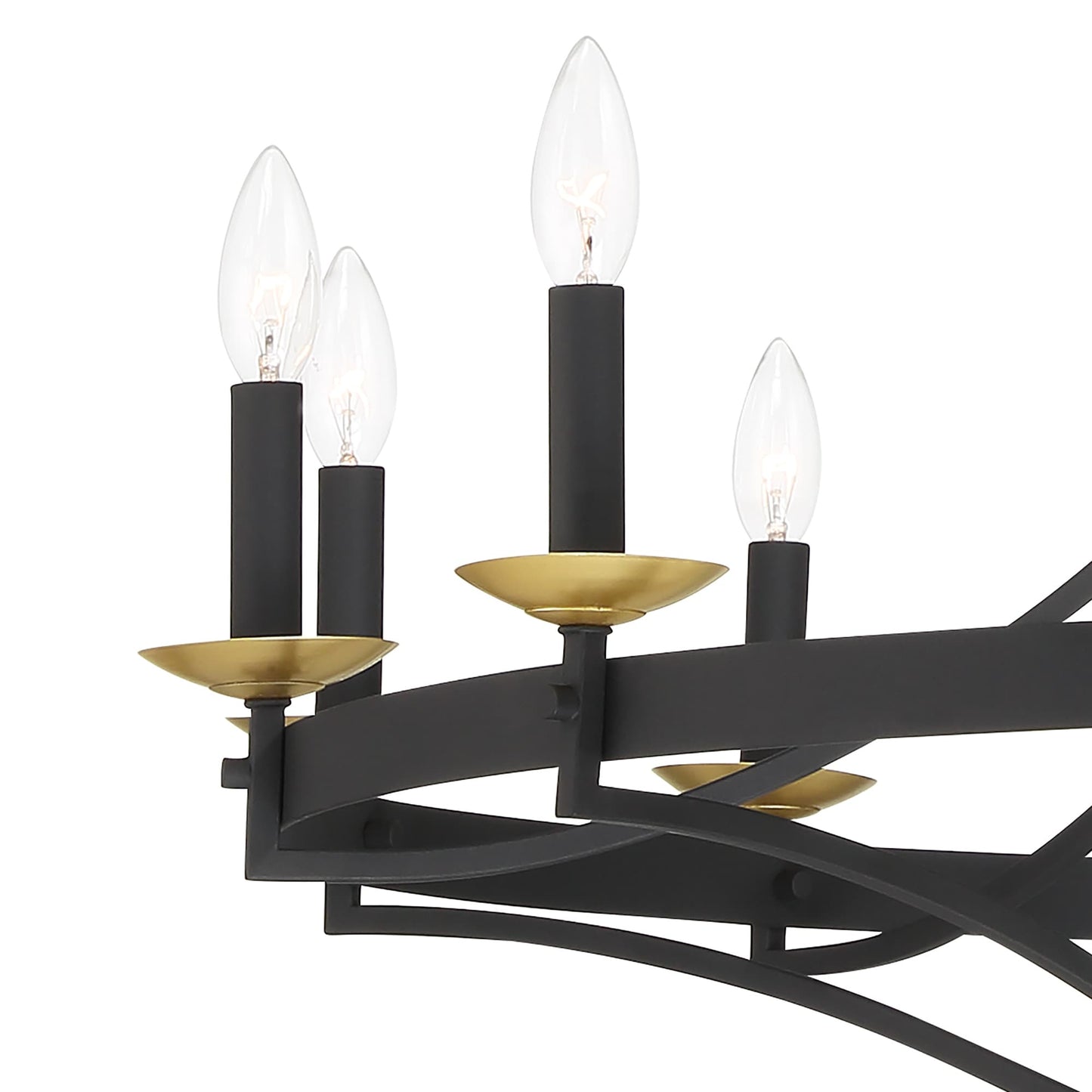 Lampadario Fidenza a 12 luci in stile Impero moderno in stile fattoria con UL - D40'' * H135''