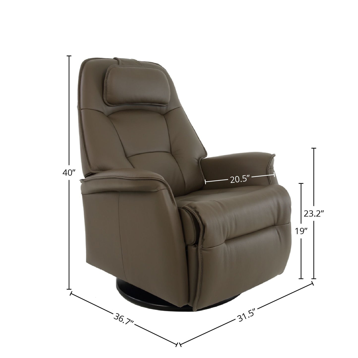 Poltrona reclinabile in pelle Fjords Stockholm