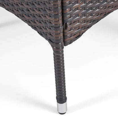 Set da pranzo da esterno Flamingo da 8 posti in legno e vimini di Christopher Knight Home