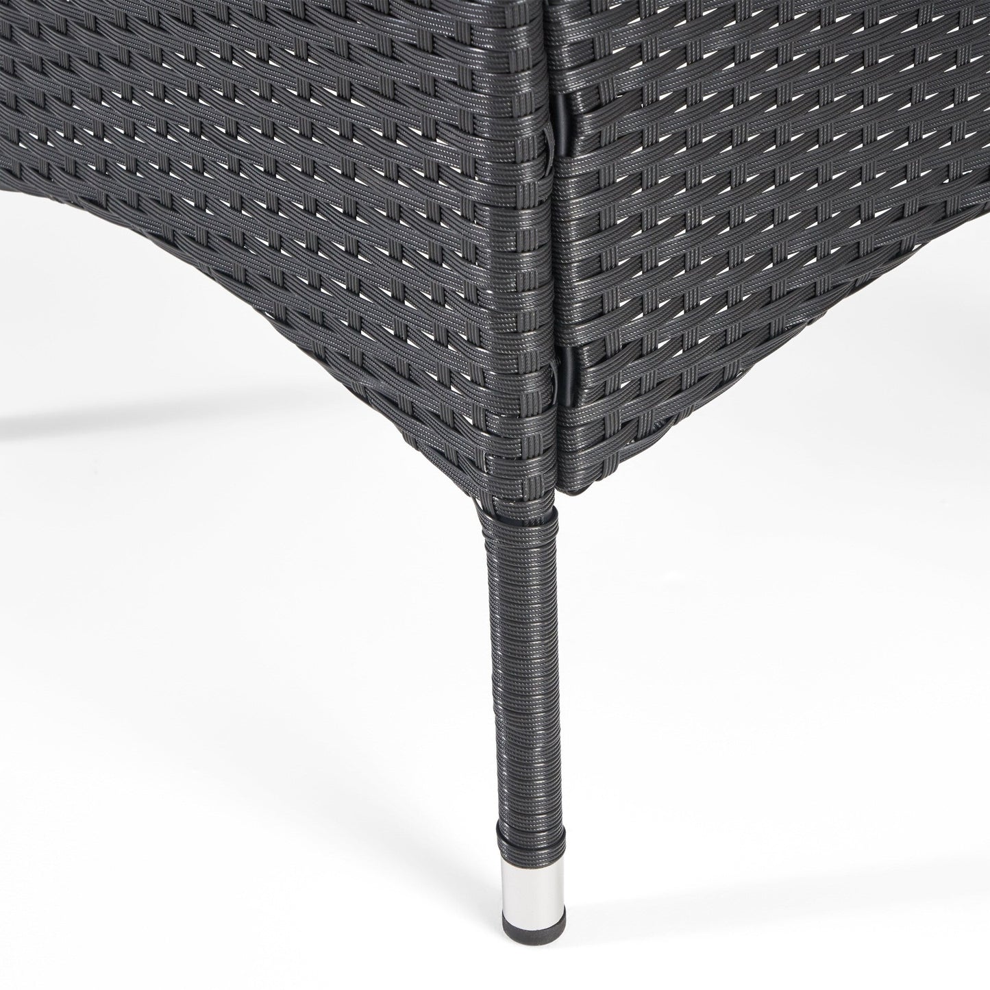 Set da pranzo da esterno Flamingo da 8 posti in legno e vimini di Christopher Knight Home