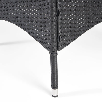 Set da pranzo da esterno Flamingo da 8 posti in legno e vimini di Christopher Knight Home