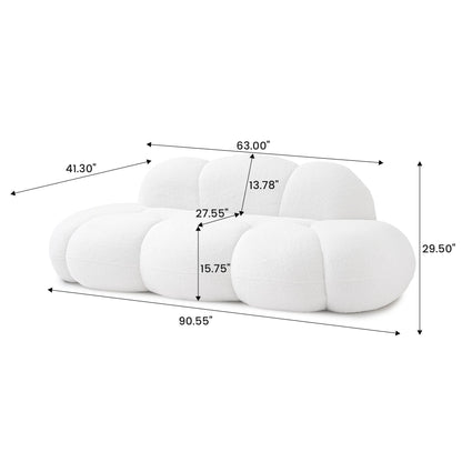 Divano da pavimento, divano moderno a due posti, divani rotondi da pavimento Lazy Sofa, divani senza imbottitura in memory foam per soggiorno e appartamento