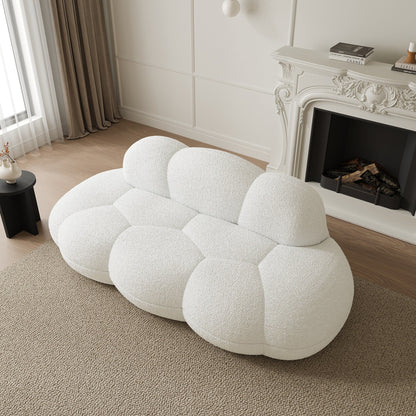 Divano da pavimento, divano moderno a due posti, divani rotondi da pavimento Lazy Sofa, divani senza imbottitura in memory foam per soggiorno e appartamento