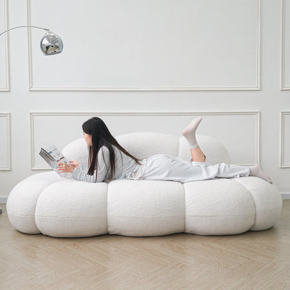 Divano da pavimento, divano moderno a due posti, divani rotondi da pavimento Lazy Sofa, divani senza imbottitura in memory foam per soggiorno e appartamento