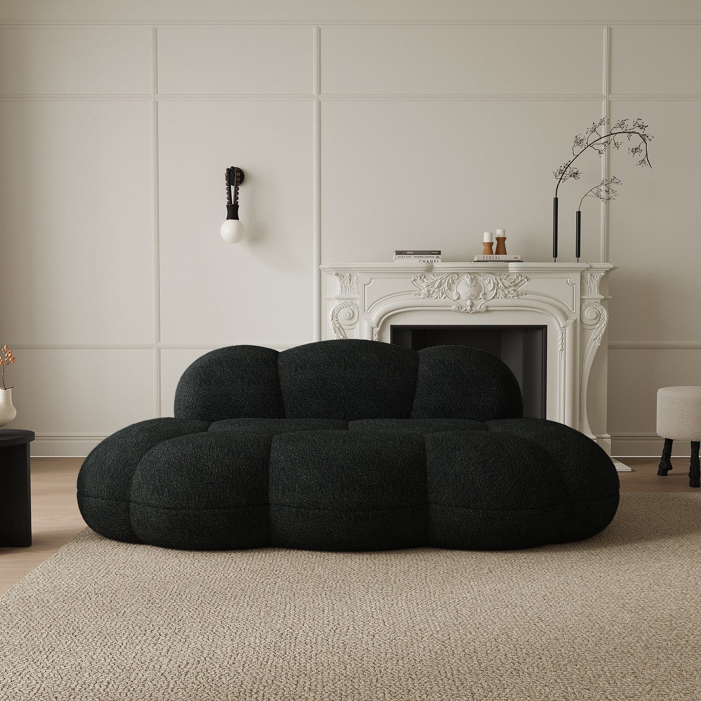 Divano da pavimento, divano moderno a due posti, divani rotondi da pavimento Lazy Sofa, divani senza imbottitura in memory foam per soggiorno e appartamento
