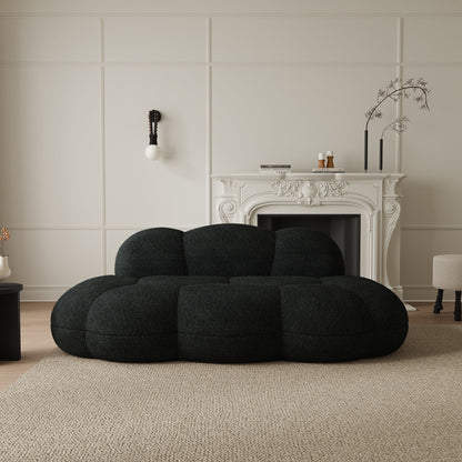 Divano da pavimento, divano moderno a due posti, divani rotondi da pavimento Lazy Sofa, divani senza imbottitura in memory foam per soggiorno e appartamento