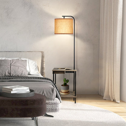 Lampada da terra da 62 pollici con scrivania portariviste - Stile cassetto