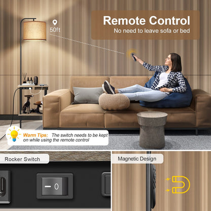 Lampada da terra da 62 pollici con scrivania portariviste - Stile cassetto