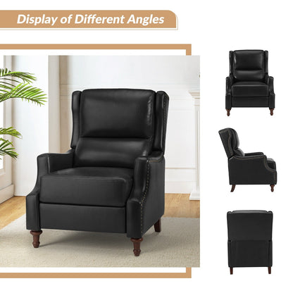 Poltrona reclinabile Florens in vera pelle con finiture a borchie di HULALA HOME