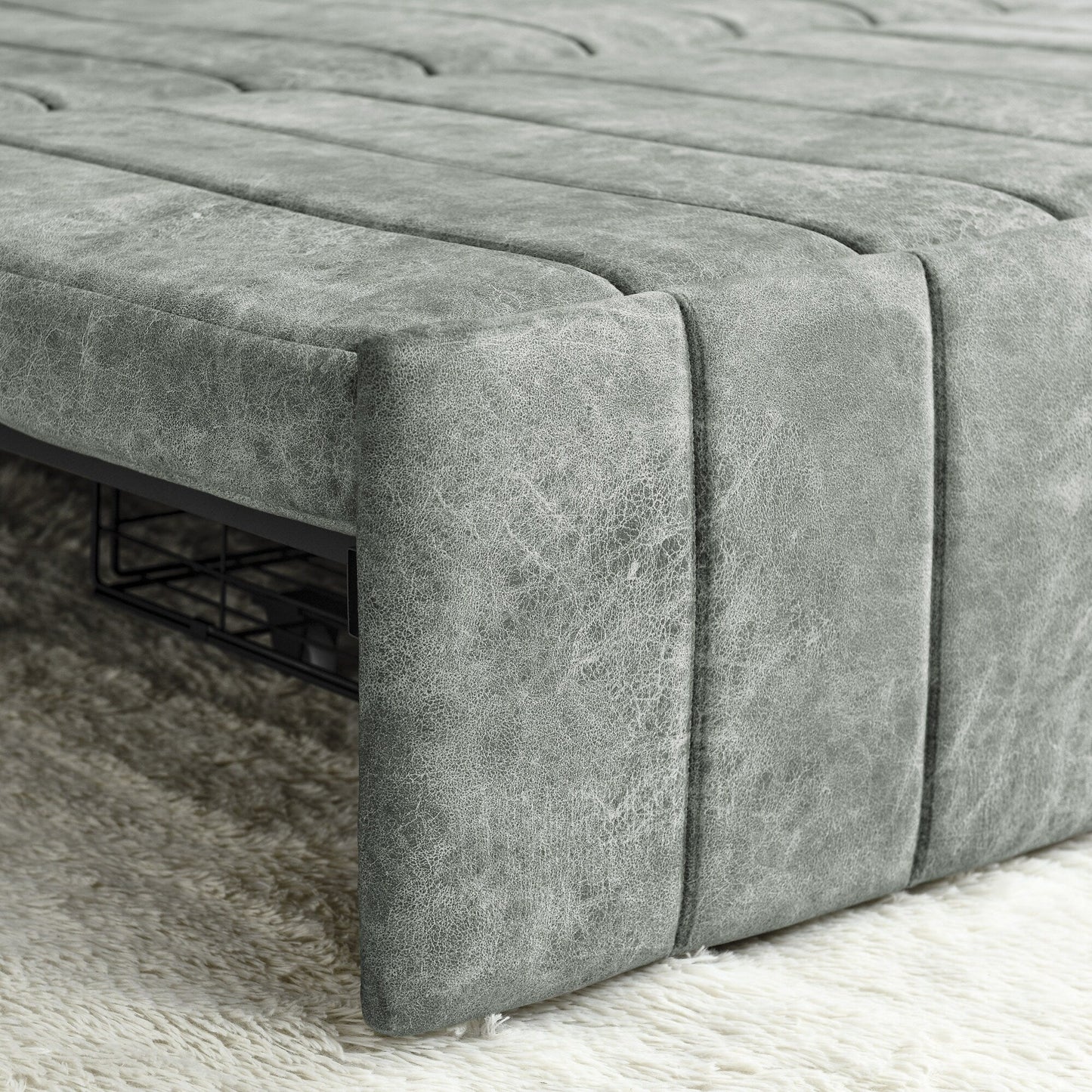 Divano letto estraibile in schiuma a 3 posti con cassetti