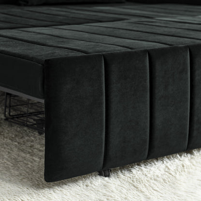 Divano letto estraibile in schiuma a 3 posti con cassetti