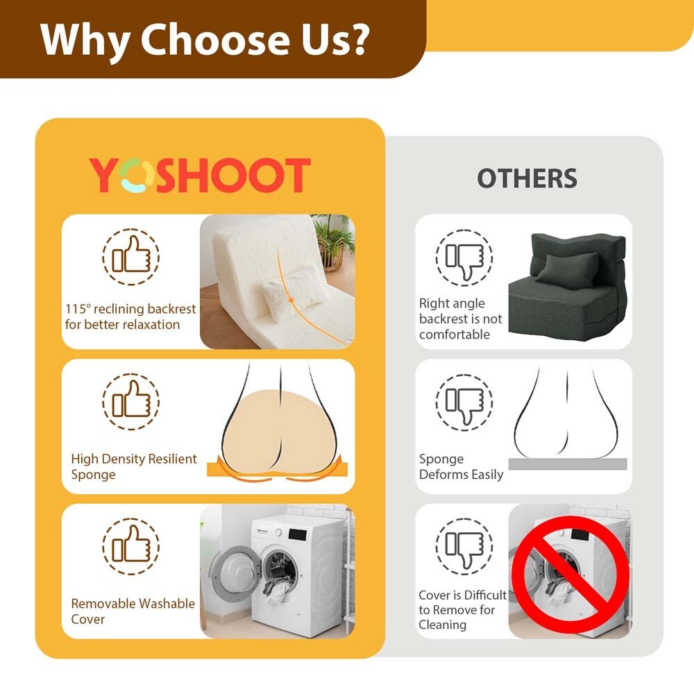 Divano letto pieghevole, divano letto per ospiti, chaise longue, divano da pavimento