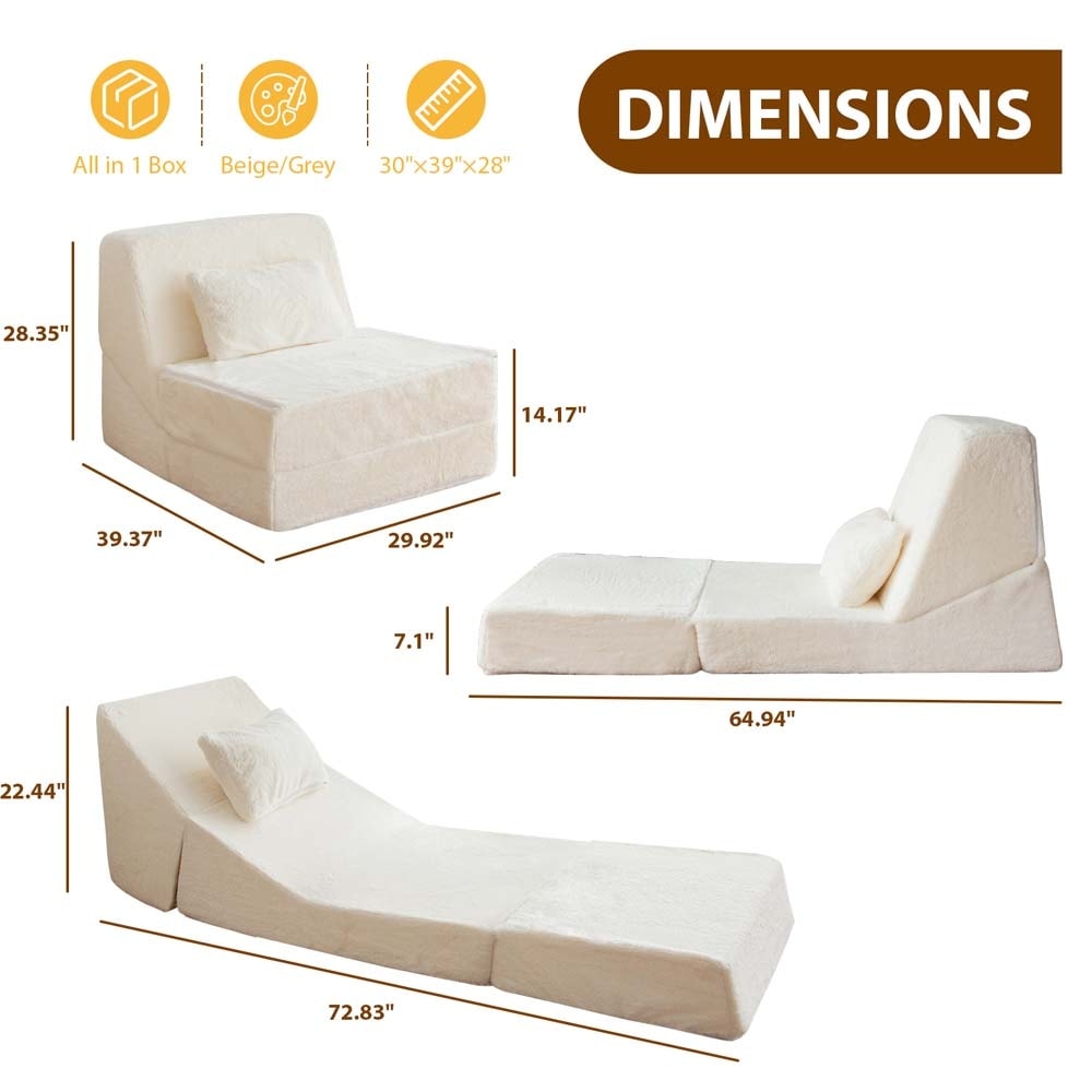 Divano letto pieghevole, divano letto per ospiti, chaise longue, divano da pavimento