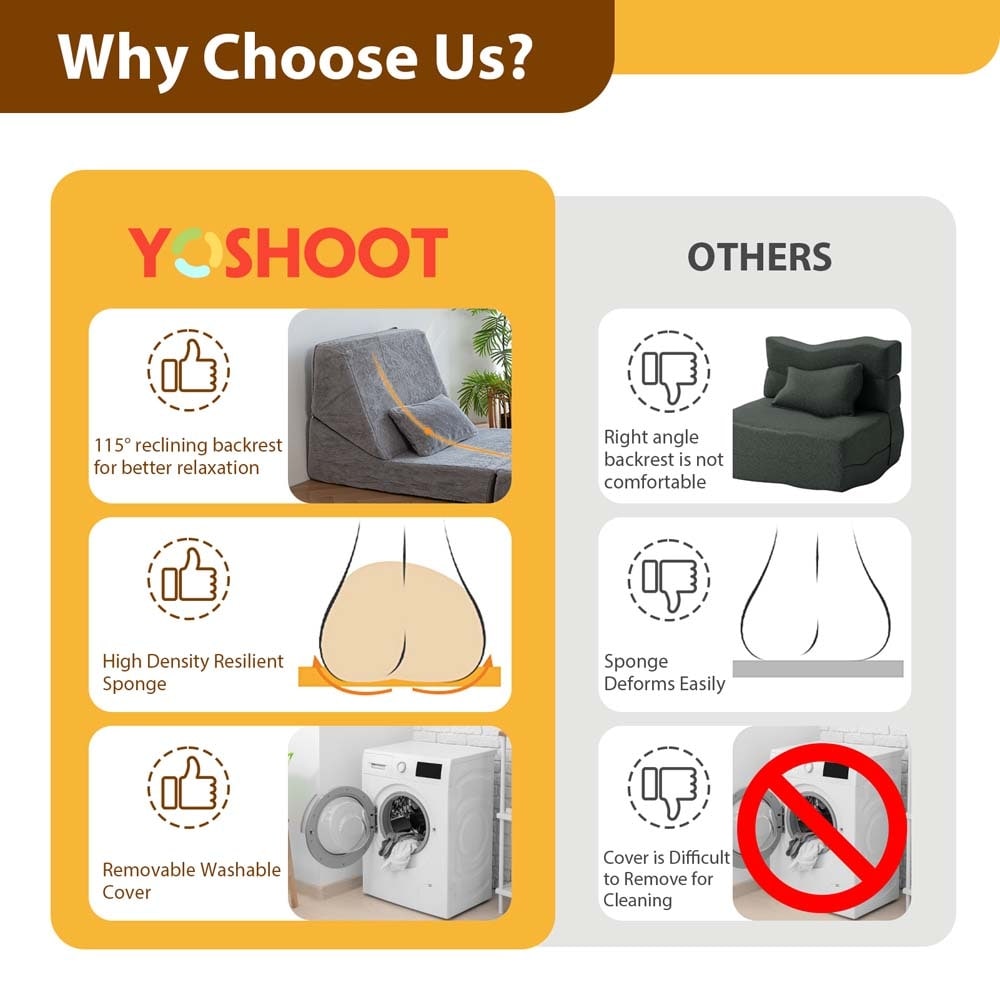 Divano letto pieghevole, divano letto per ospiti, chaise longue, divano da pavimento