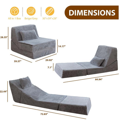 Divano letto pieghevole, divano letto per ospiti, chaise longue, divano da pavimento