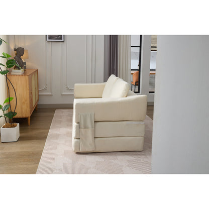 Divano letto e divano da terra pieghevole con schienale rimovibile, tessuto ciniglia, perfetto per soggiorno e camera da letto