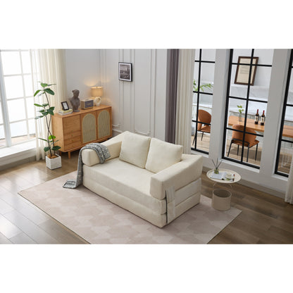 Divano letto e divano da terra pieghevole con schienale rimovibile, tessuto ciniglia, perfetto per soggiorno e camera da letto