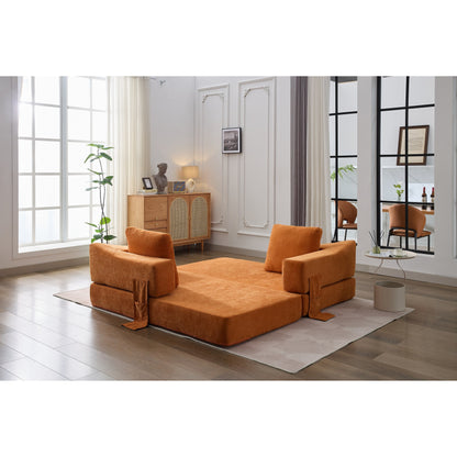 Divano letto e divano da terra pieghevole con schienale rimovibile, tessuto ciniglia, perfetto per soggiorno e camera da letto