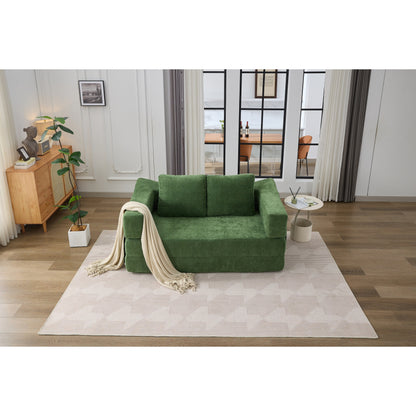 Divano letto e divano da terra pieghevole con schienale rimovibile, tessuto ciniglia, perfetto per soggiorno e camera da letto