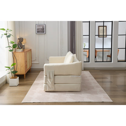 Divano letto e divano da terra pieghevole con schienale rimovibile, tessuto ciniglia, perfetto per soggiorno e camera da letto