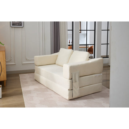 Divano letto e divano da terra pieghevole con schienale rimovibile, tessuto ciniglia, perfetto per soggiorno e camera da letto