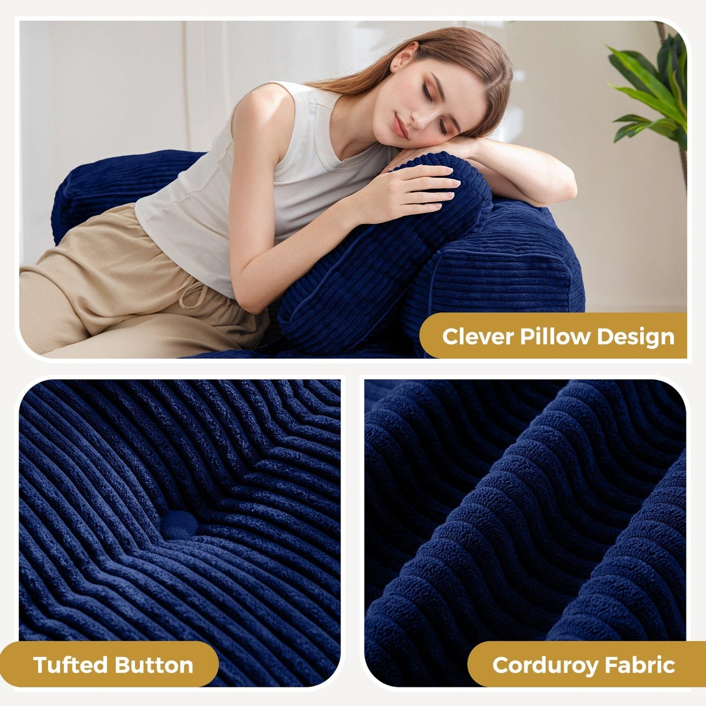 Divano letto pieghevole, divano da pavimento a forma di L