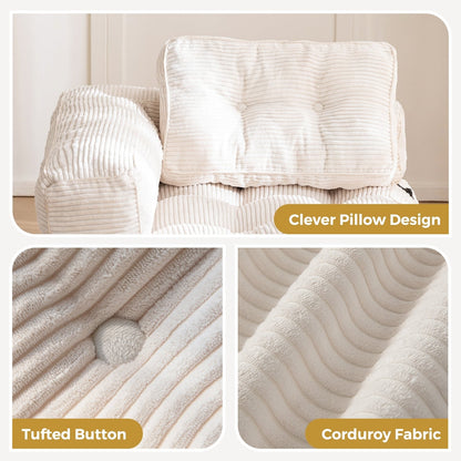 Divano letto pieghevole, divano da pavimento a forma di L