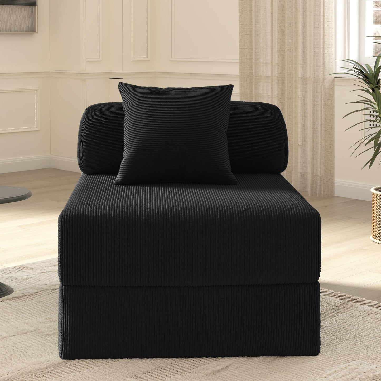 Divano letto pieghevole in tessuto, divano in spugna ad alta densità di rimbalzo