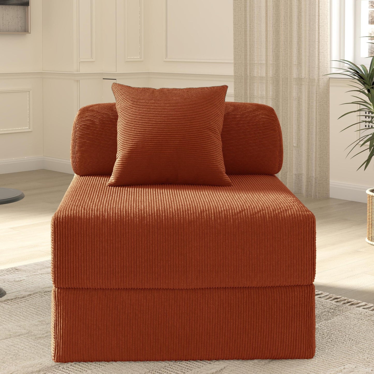 Divano letto pieghevole in tessuto, divano in spugna ad alta densità di rimbalzo