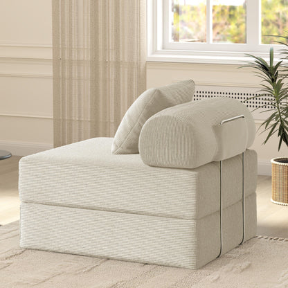 Divano letto pieghevole in tessuto, divano in spugna ad alta densità di rimbalzo