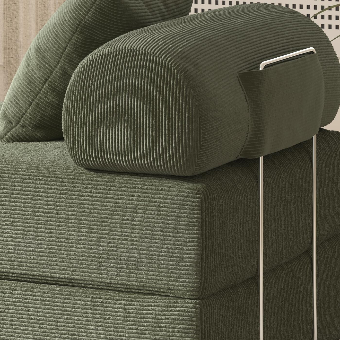 Divano letto pieghevole in tessuto, divano in spugna ad alta densità di rimbalzo