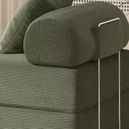 Divano letto pieghevole in tessuto, divano in spugna ad alta densità di rimbalzo