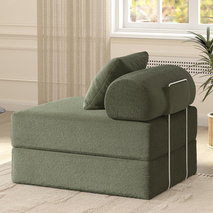 Divano letto pieghevole in tessuto, divano in spugna ad alta densità di rimbalzo