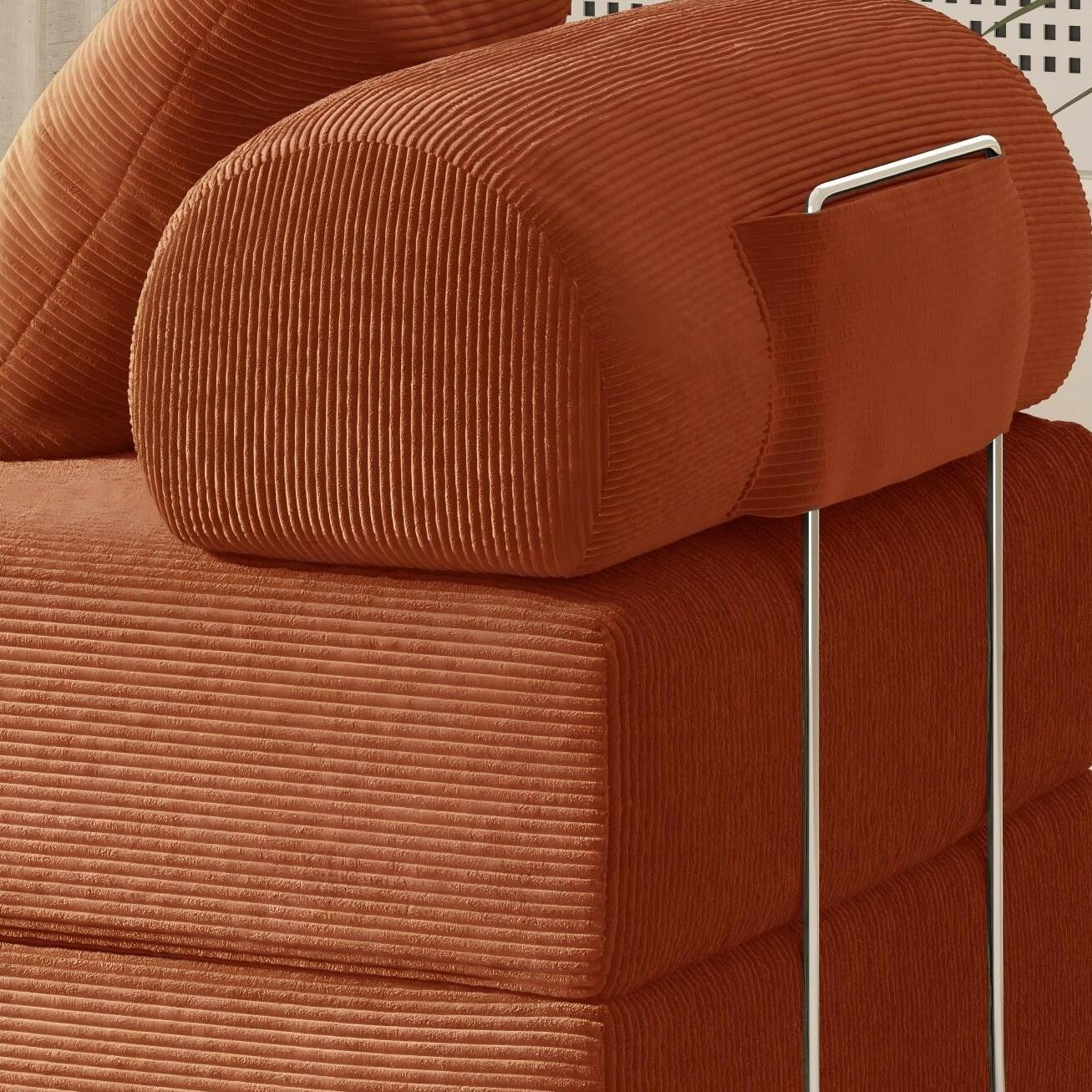 Divano letto pieghevole in tessuto, divano in spugna ad alta densità di rimbalzo