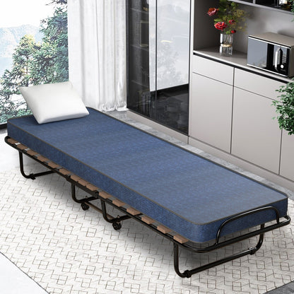 Letto pieghevole con materasso in memory foam, letto per ospiti, prodotto in Italia