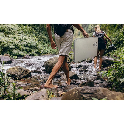 Tavolo da gioco pieghevole regolabile in altezza, tavolo da campeggio portatile in alluminio leggero, con maniglia per il trasporto per esterni, spiaggia