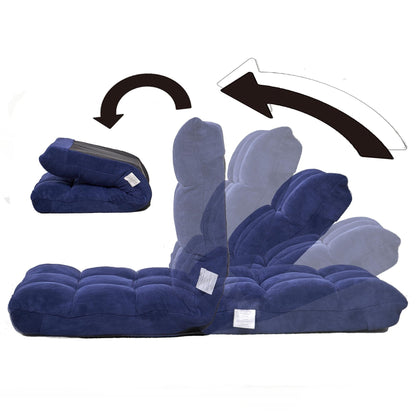 Chaise longue pieghevole per soggiorno e camera da letto, 5 posizioni reclinabili, divano pieghevole regolabile per il tempo libero, divano per videogiochi