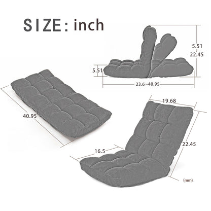 Chaise longue pieghevole per soggiorno e camera da letto, 5 posizioni reclinabili, divano pieghevole regolabile per il tempo libero, divano per videogiochi